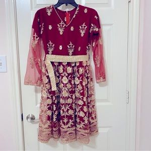 Kurti with flowers and beads
